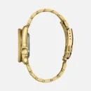 Seiko 5 Sports Automatic Black Dial Gold Steel Strap Watch For Men - SRPK18